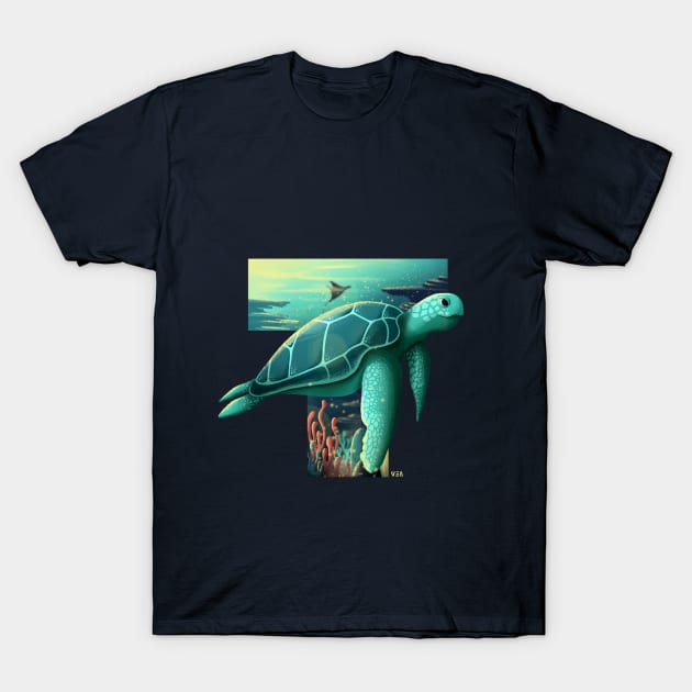 Turtle T-Shirt by vero.e.a